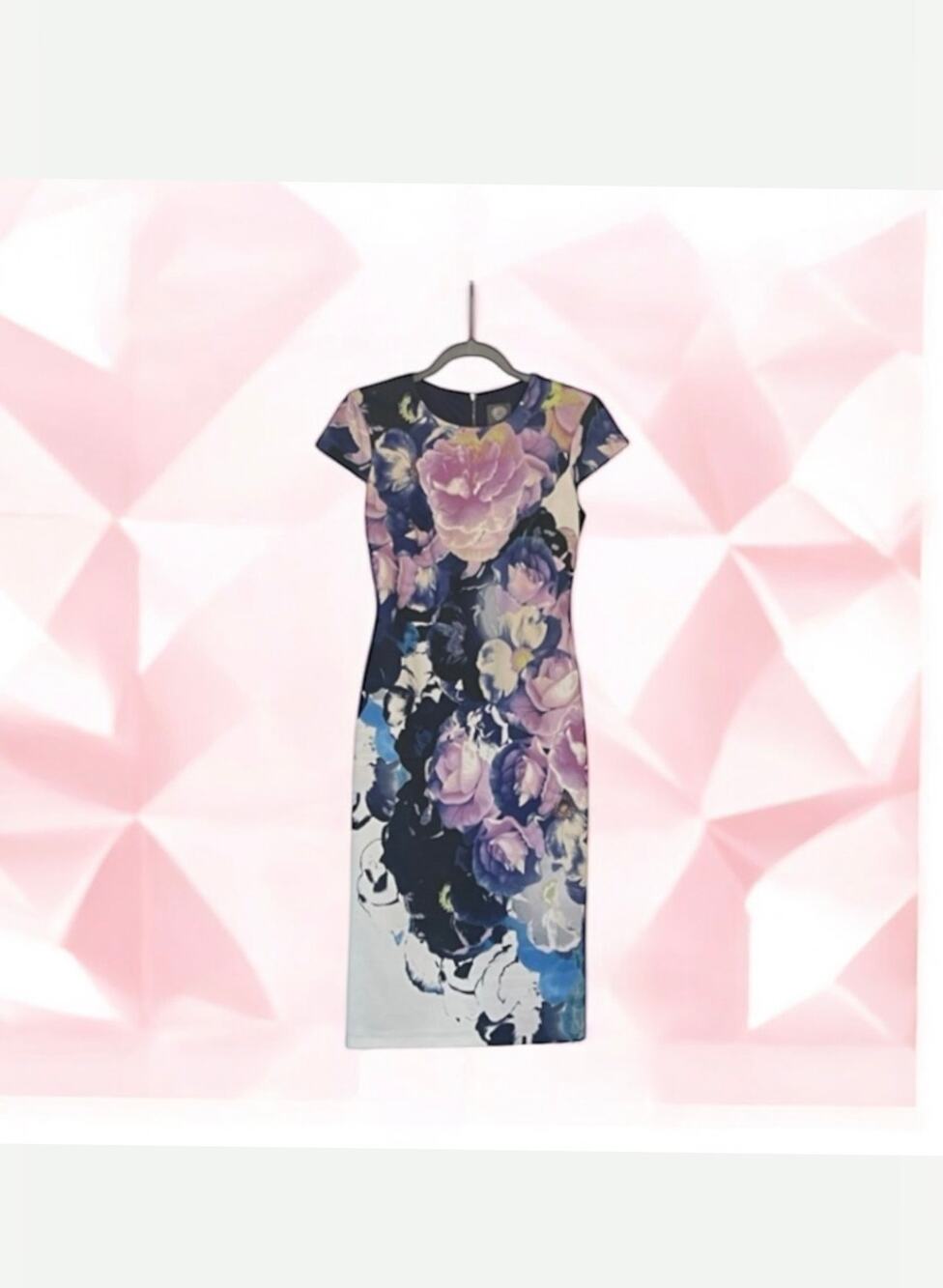 Vince Camuto Floral Body-con Dress Sleeveless Size 2